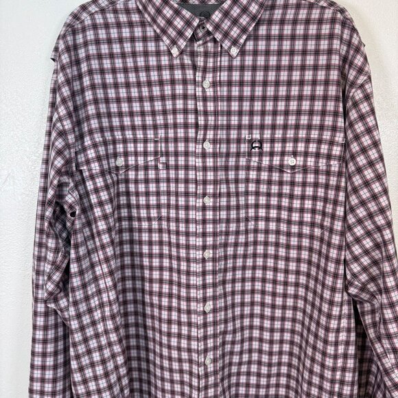 Cinch Men’s Plaid Button Down Shirt XL Western Cowboy Rodeo Mesh Performance - Picture 3 of 14